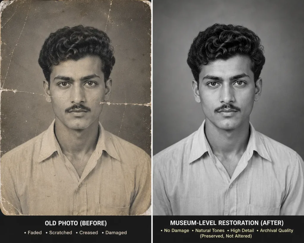 Museum-Level AI Photo Restoration Prompt