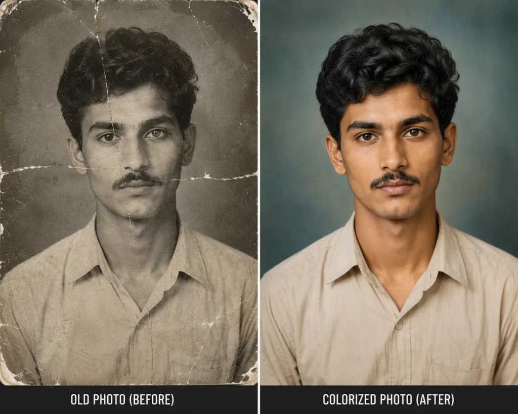 Black and White to Color Restoration Prompt