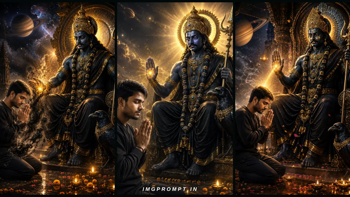 Shani Dev AI Image Prompt 2026
