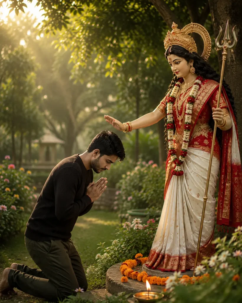 Maa Durga Blessing AI Image with Your Exact Face
