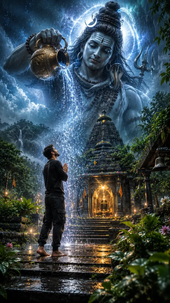 Ancient Shiva Temple During Sawan