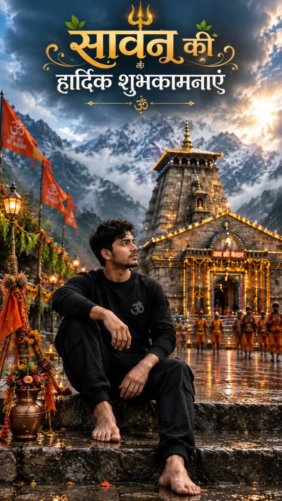 Sitting Near Kedarnath Temple