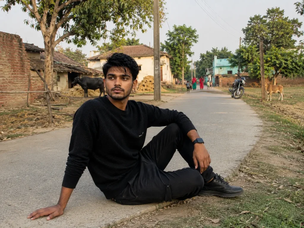 The Authentic Indian Village Road (For Regional/Local Content)